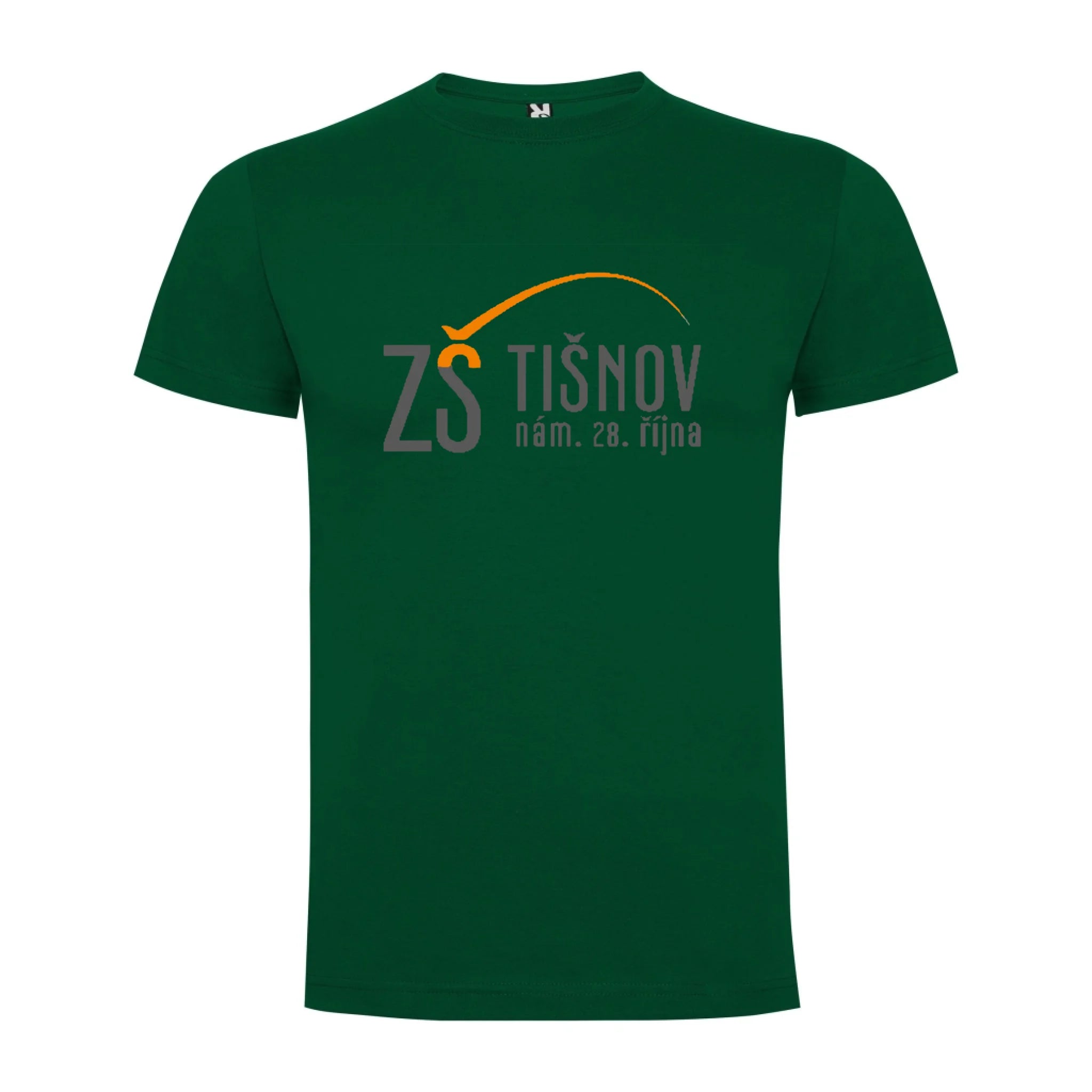 ZŠ Tišnov pánské tričko jen motiv dopředu Tmavě zelená