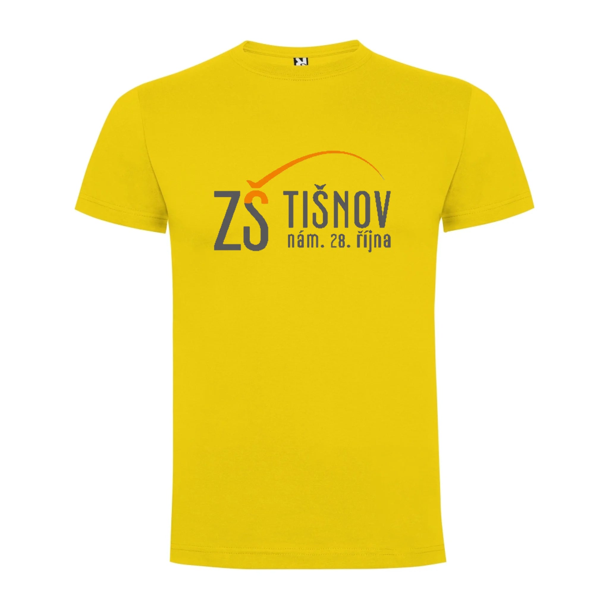 ZŠ Tišnov pánské tričko jen motiv dopředu Žlutá