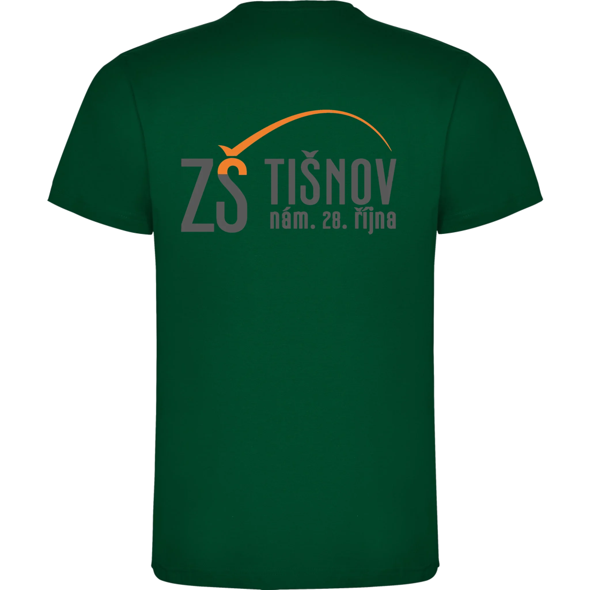 ZŠ Tišnov pánské tričko jen motiv na záda Tmavě zelená
