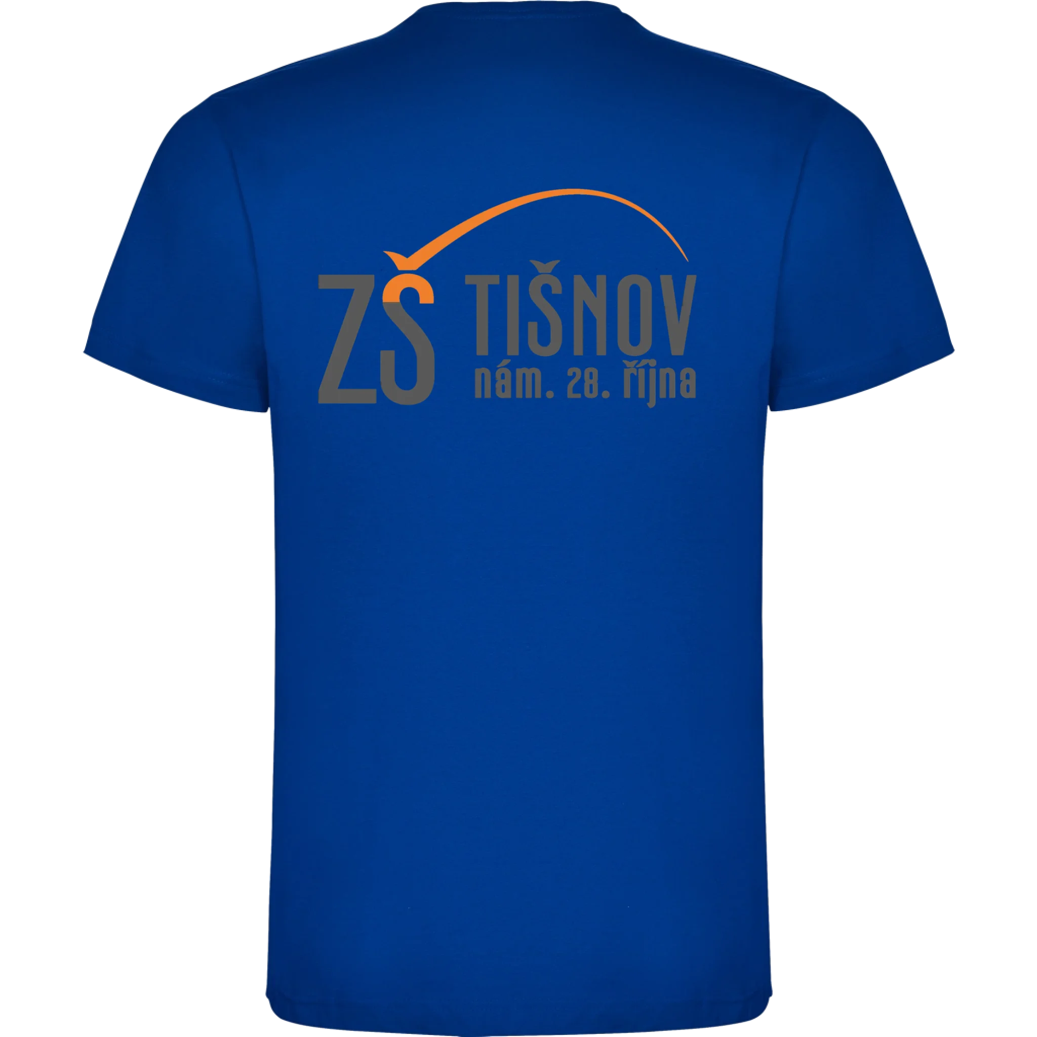 ZŠ Tišnov pánské tričko jen motiv na záda Modrá