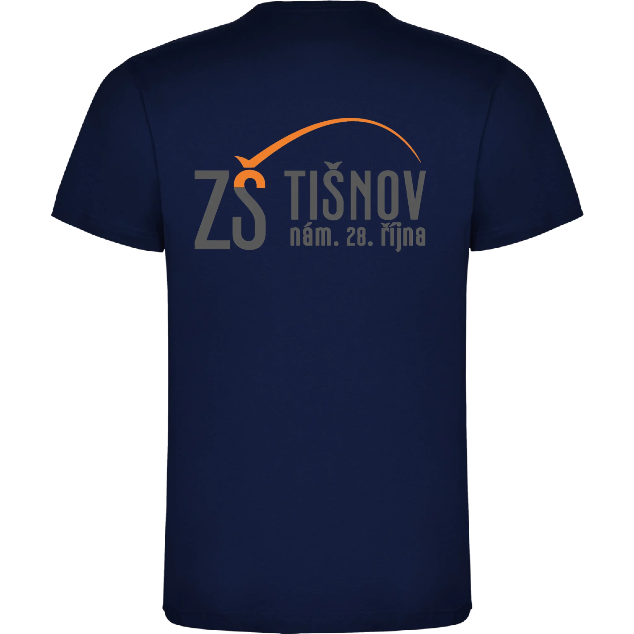 ZŠ Tišnov pánské tričko jen motiv na záda Námořnická modrá