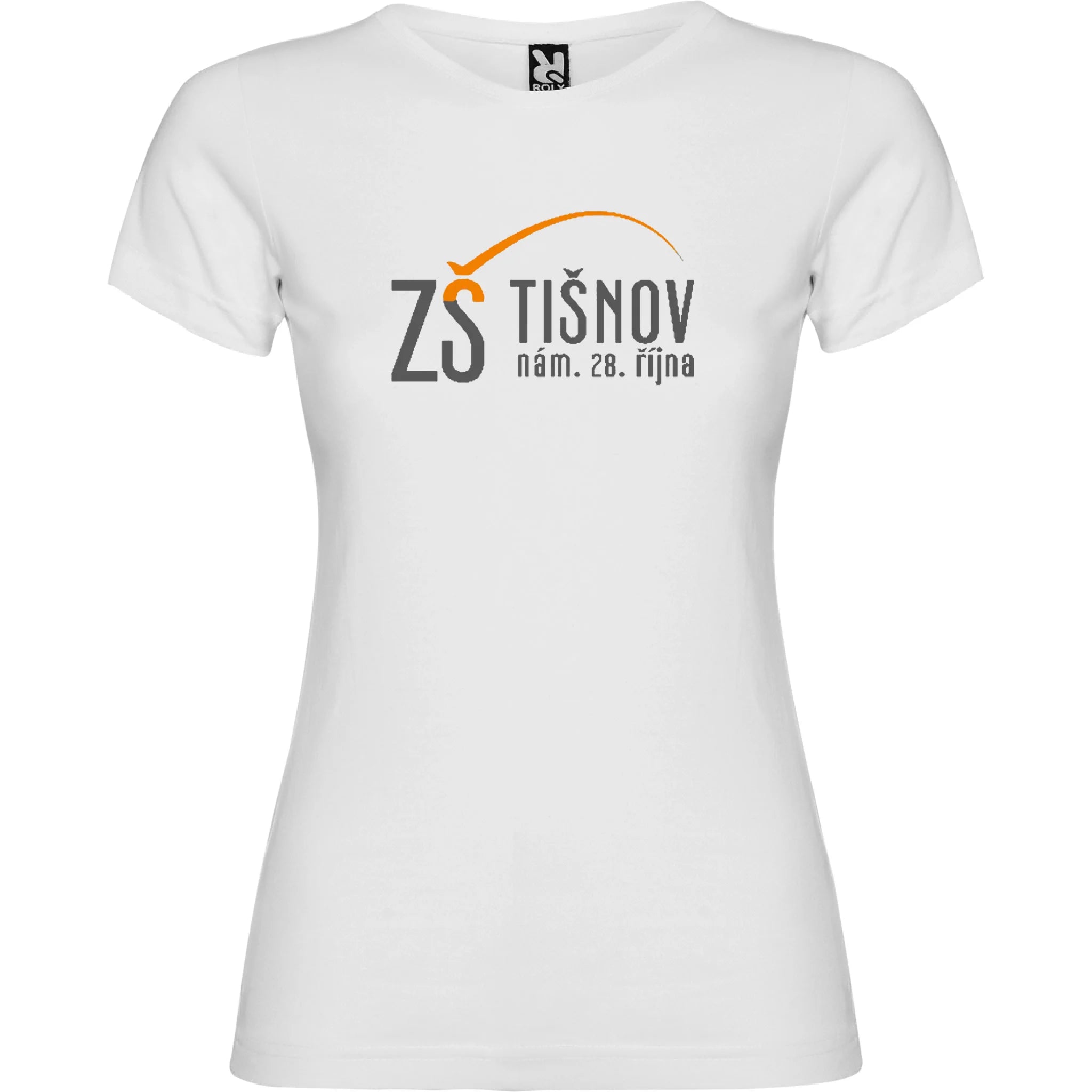 ZŠ Tišnov dámské tričko jen motiv dopředu Bílá
