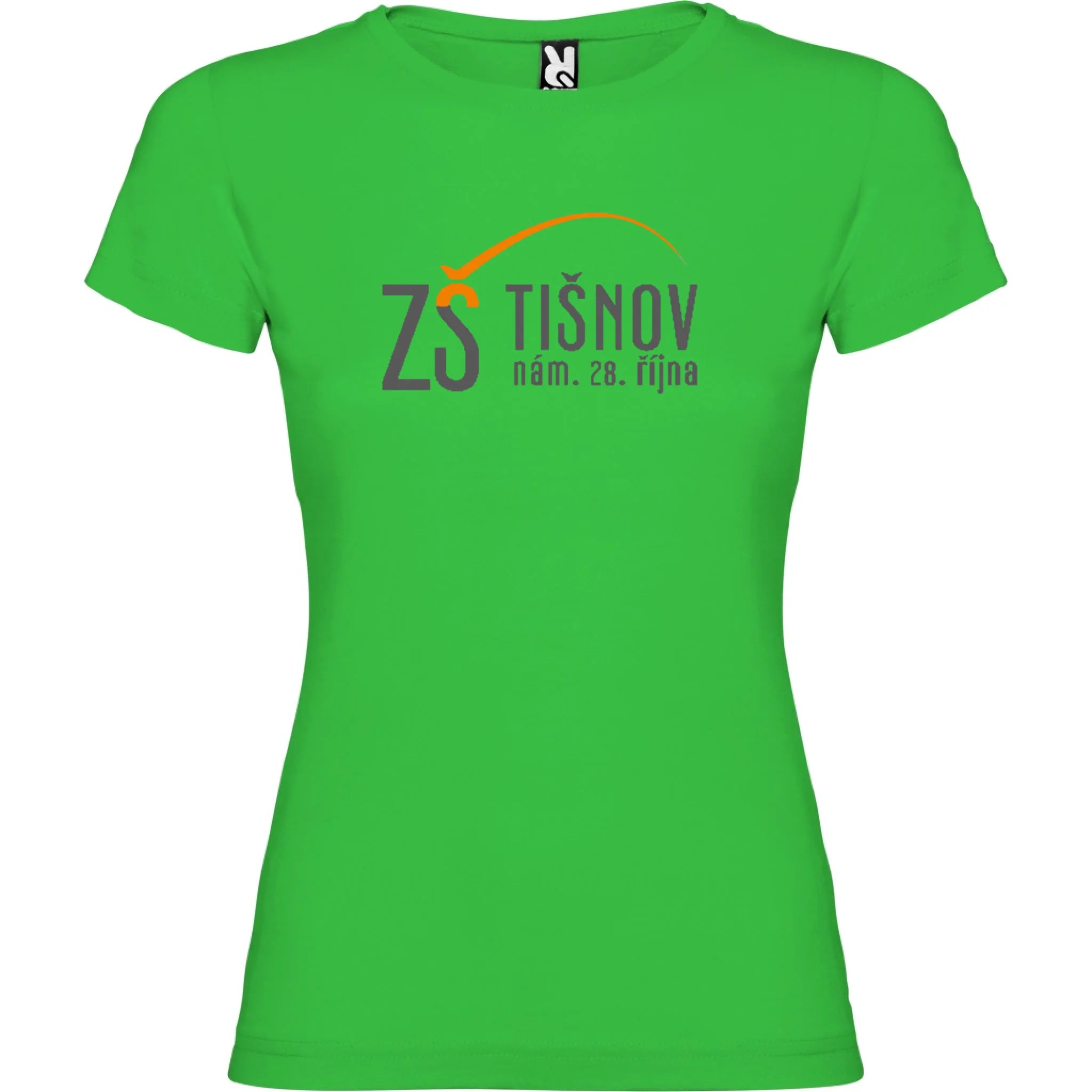 ZŠ Tišnov dámské tričko jen motiv dopředu Zelená