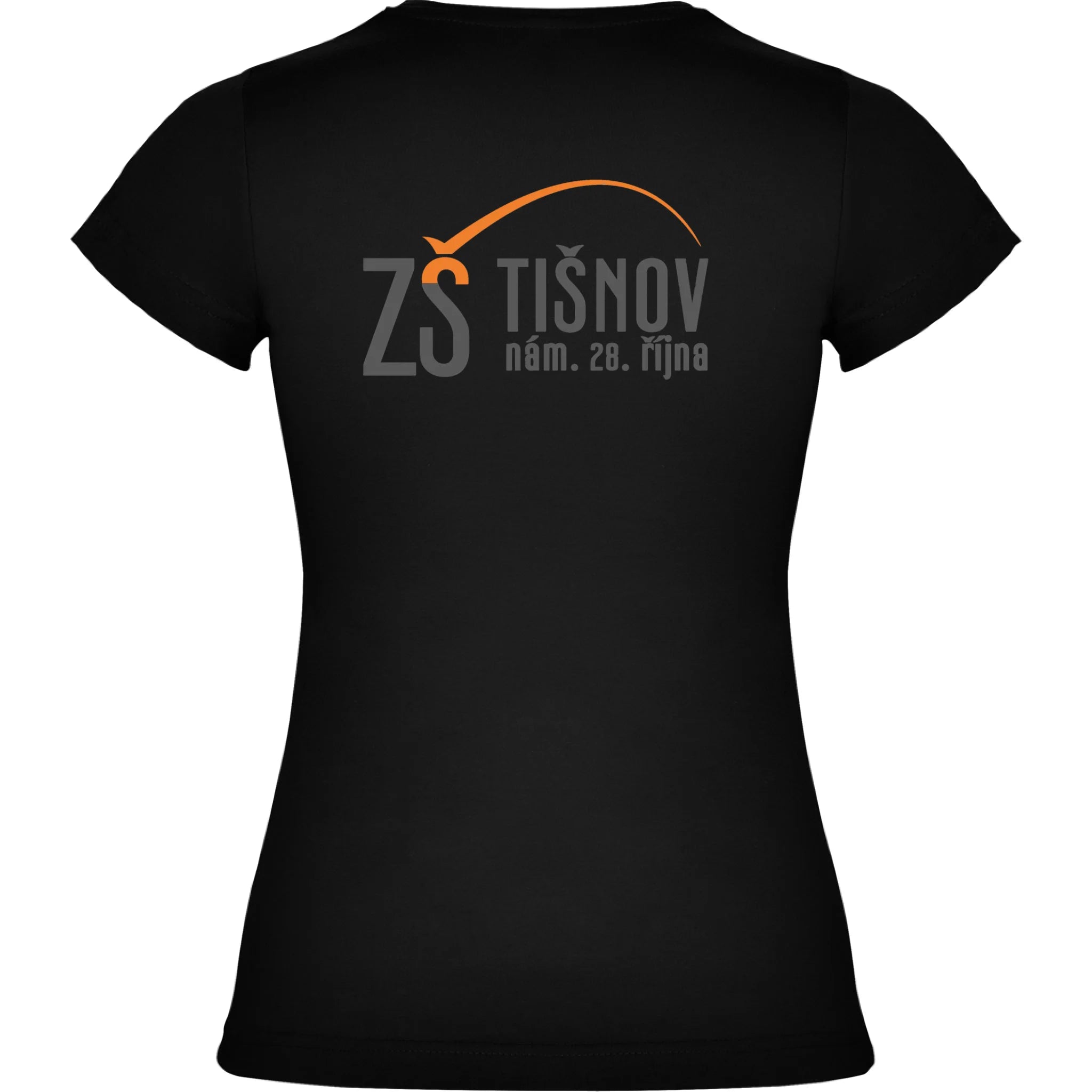 ZŠ Tišnov dámské tričko jen motiv na záda Černá