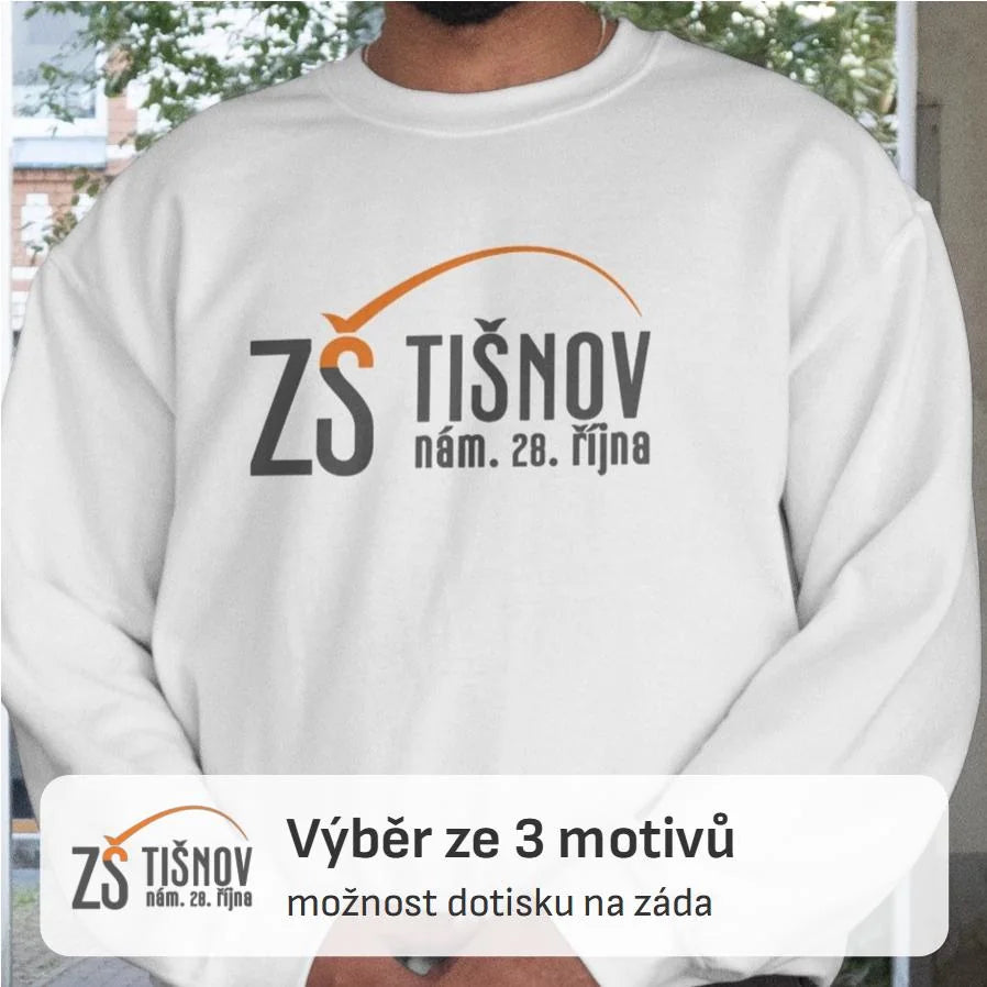 ZŠ Tišnov dospělé velikosti mikina bez kapuce unisex