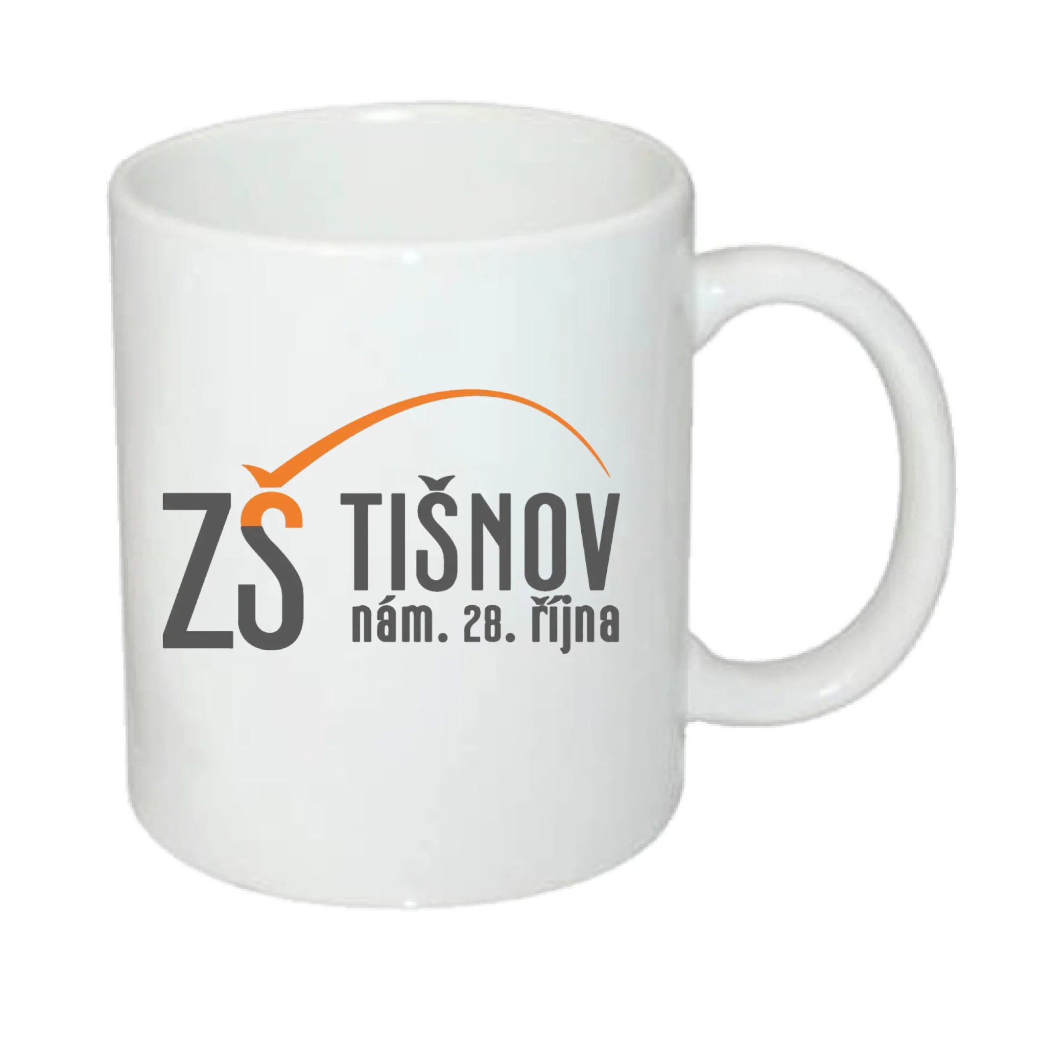 ZŠ TIŠNOV hrníček jen motiv dopředu Bílý 330 ml