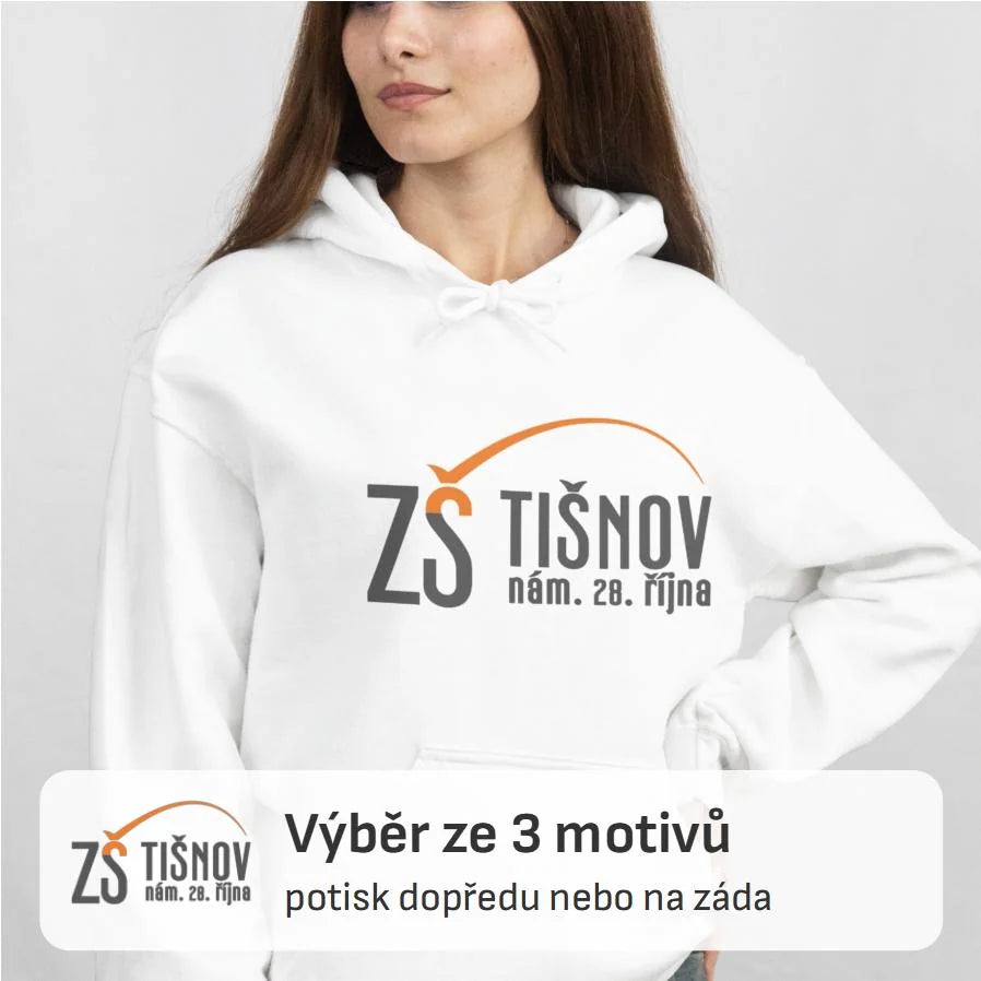 ZŠ Tišnov dámská mikina s kapucí
