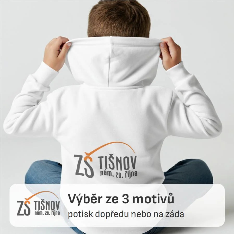 ZŠ Tišnov pánská/dětská mikina s kapucí