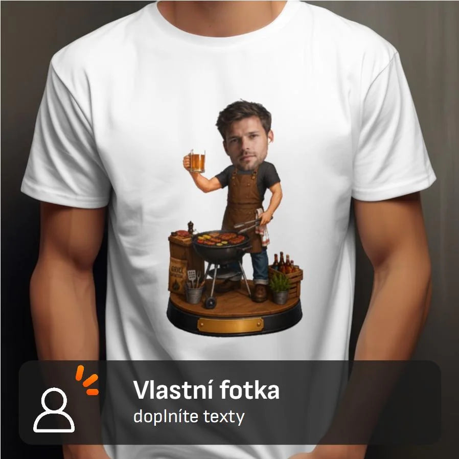 PÁNSKÉ TRIČKO GRIL s vlastní fotkou a s možností dotisku jména, čísla, obrázku