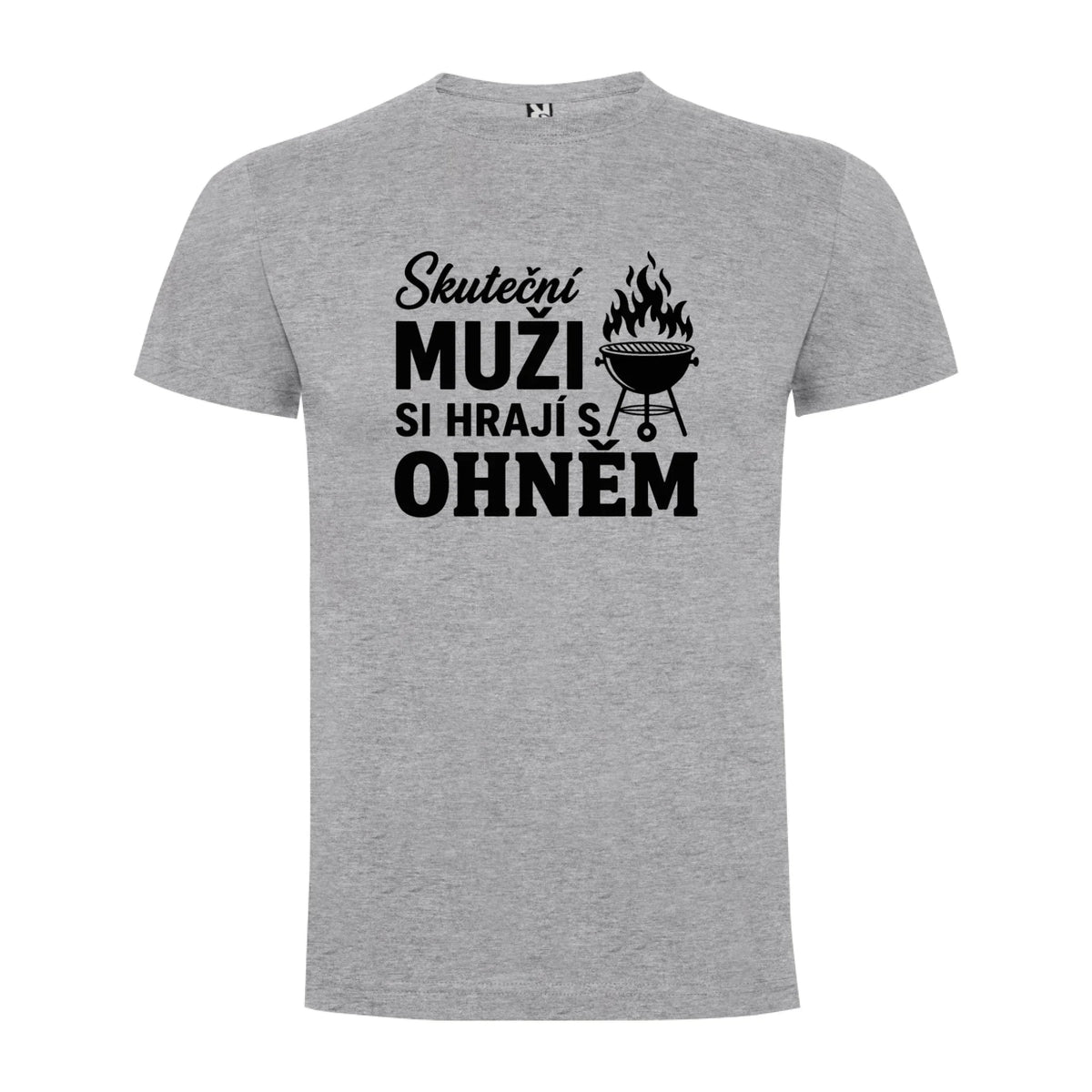 PÁNSKÉ TRIČKO GRIL SKUTEČNÍ MUŽI s možností dotisku jména, čísla, obrázku jen motiv dopředu Melír