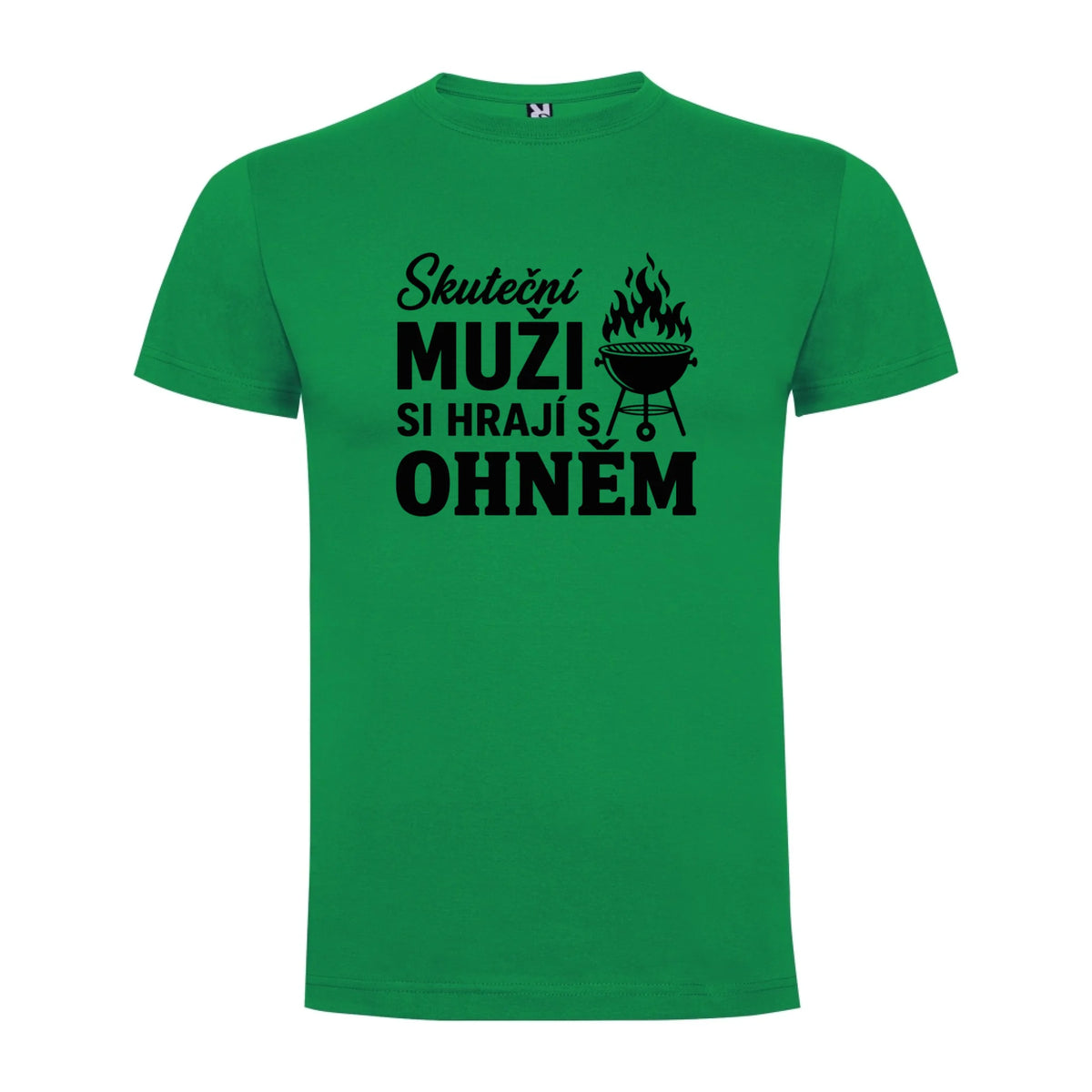 PÁNSKÉ TRIČKO GRIL SKUTEČNÍ MUŽI s možností dotisku jména, čísla, obrázku jen motiv dopředu Zelená