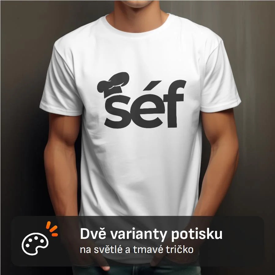 PÁNSKÉ TRIČKO PLOTNA A GRIL ŠÉF s možností dotisku jména, čísla, obrázku