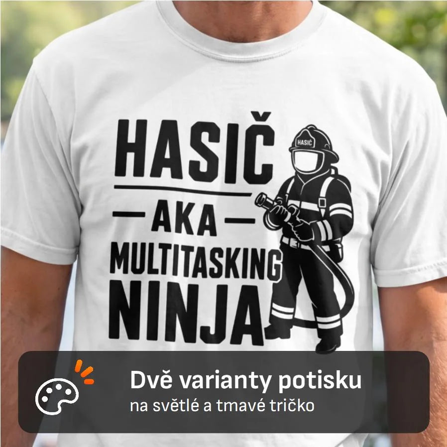 PÁNSKÉ TRIČKO HASIČ AKA NINJA s možností dotisku jména, čísla, obrázku