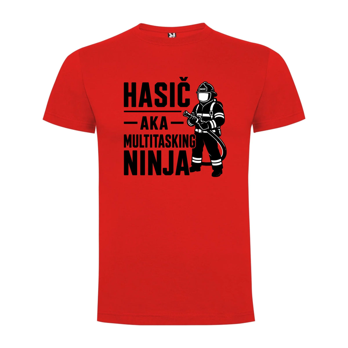 PÁNSKÉ TRIČKO HASIČ AKA NINJA s možností dotisku jména, čísla, obrázku jen motiv dopředu Červená