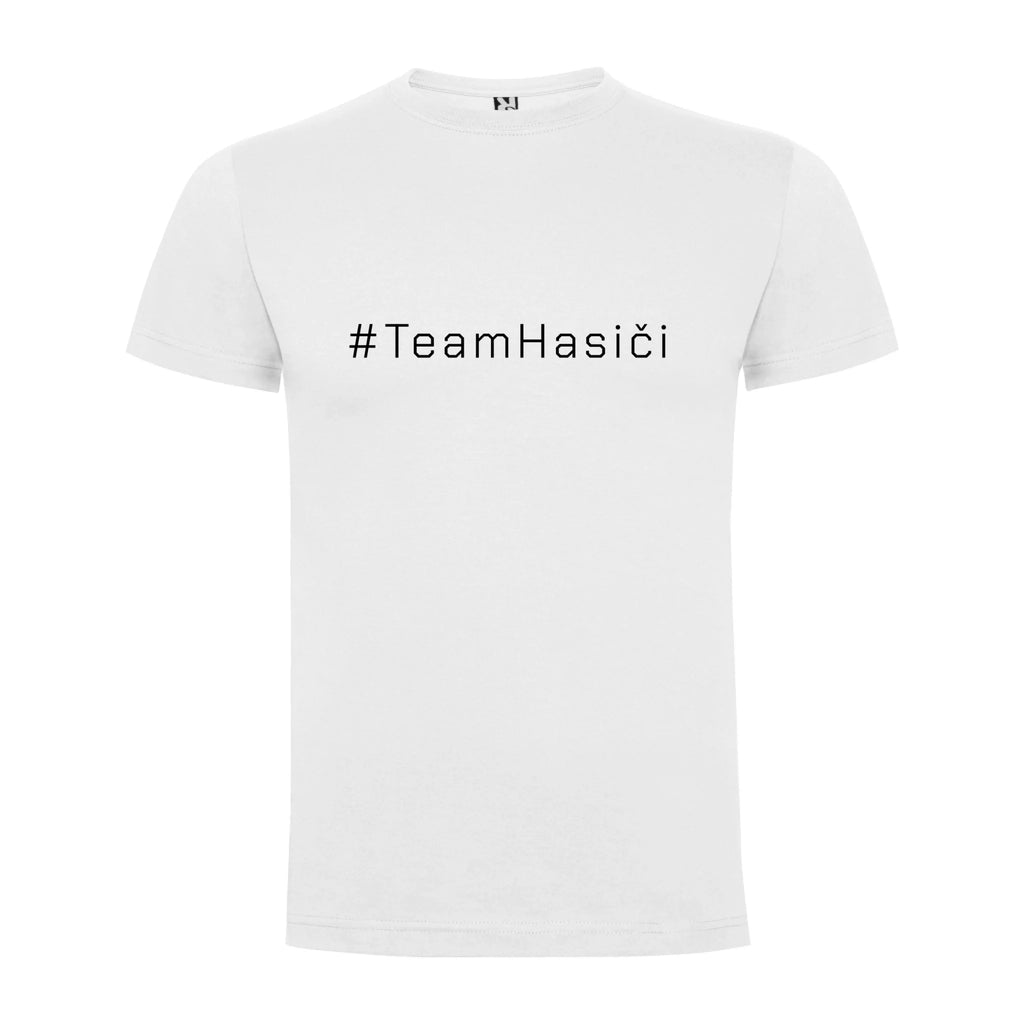 PÁNSKÉ TRIČKO TEAM HASIČI možnost dotisku jména, čísla nebo obrázku motiv jen dopředu Bílá