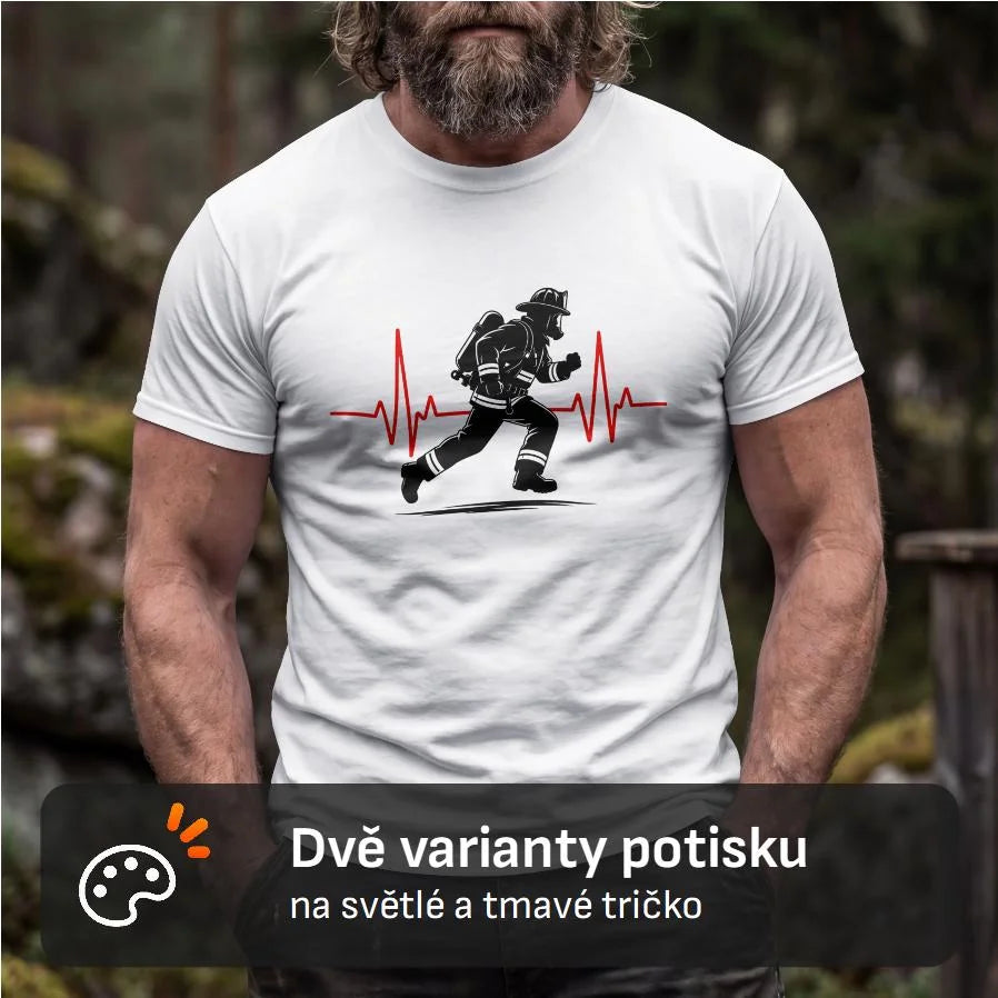 PÁNSKÉ TRIČKO S MOTIVEM HASIČ TEP s možností dotisku jména, čísla, obrázku