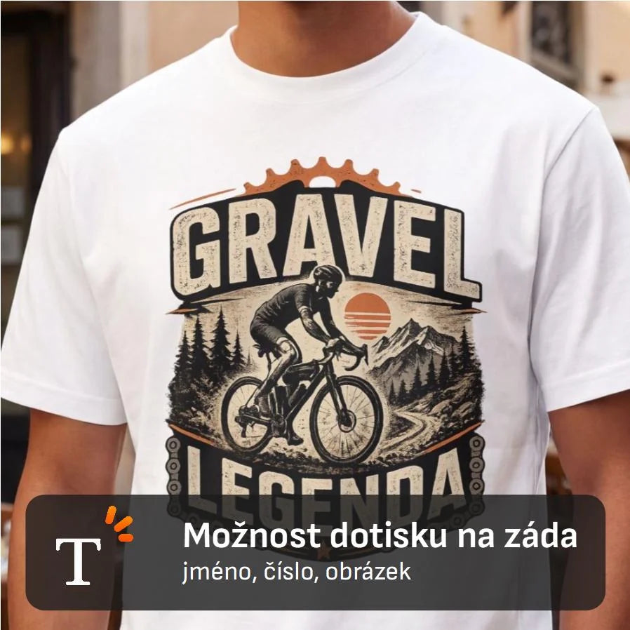 PÁNSKÉ TRIČKO GRAVEL LEGENDA s možností dotisku jména, čísla, obrázku