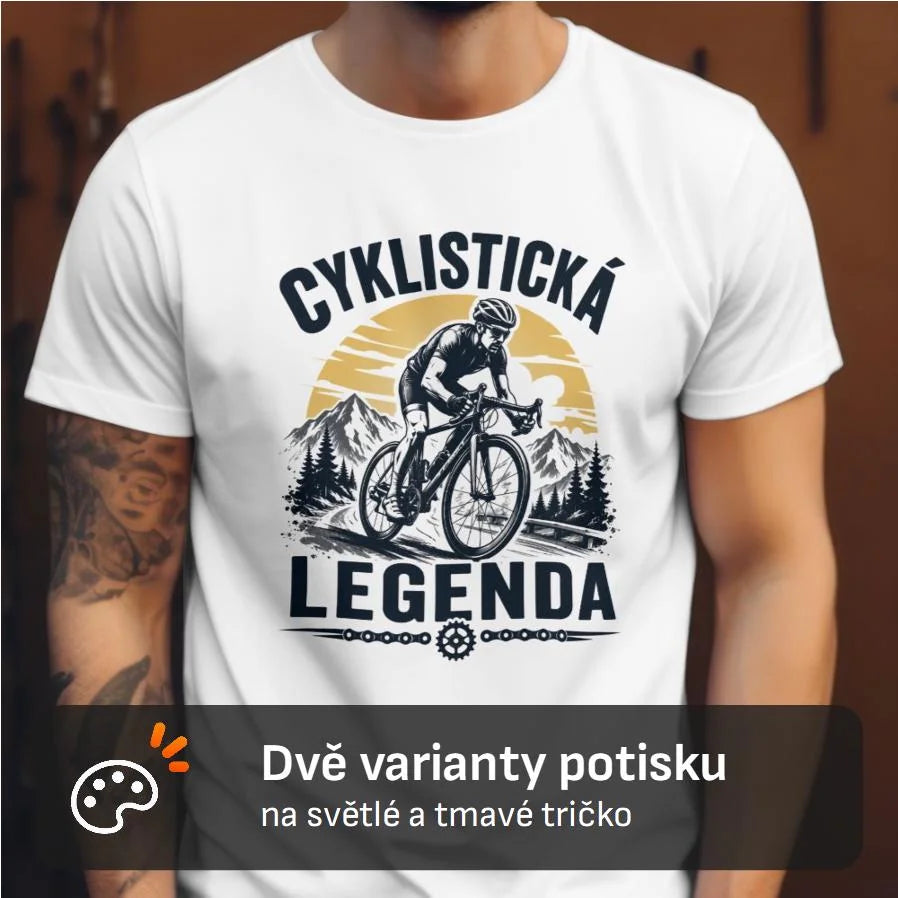 PÁNSKÉ TRIČKO CYKLISTICKÁ LEGENDA s možností dotisku jména, čísla, obrázku