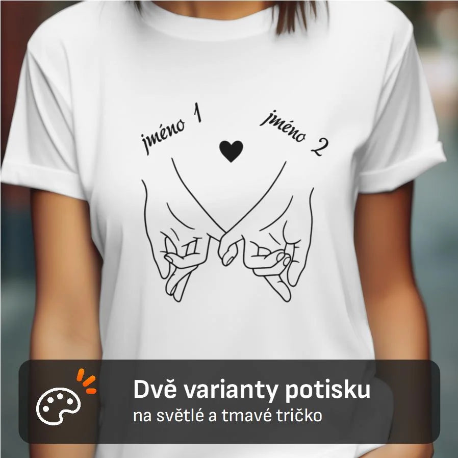 PÁNSKÉ / DÁMSKÉ TRIČKO LOVE RUCE