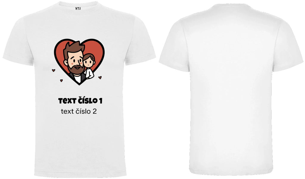 PÁNSKÉ TRIČKO NEJ TÁTA výběr z 10+ obrázků, možnost doplnit vlastní texty