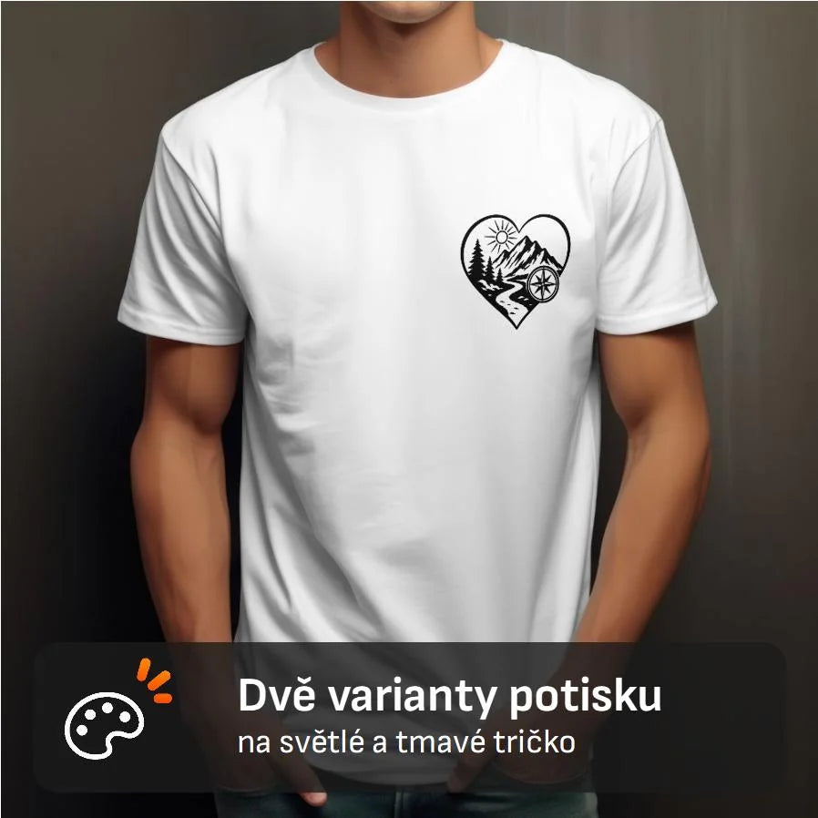 PÁNSKÉ TRIČKO I LOVE OUTDOOR s možností dotisku jména, čísla, obrázku