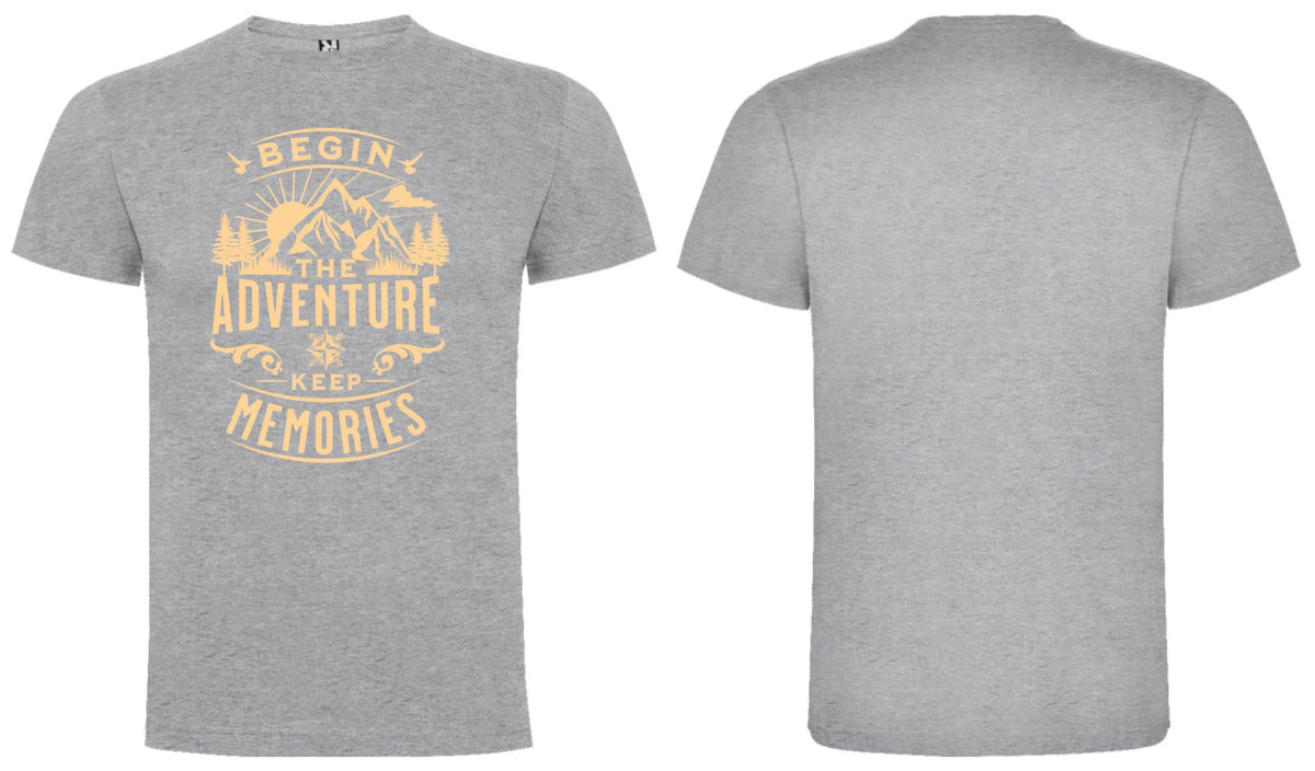 PÁNSKÉ TRIČKO BEGIN THE ADVENTURE s možností dotisku jména, čísla, obrázku motiv dopředu a na záda vlastní potisk Melír