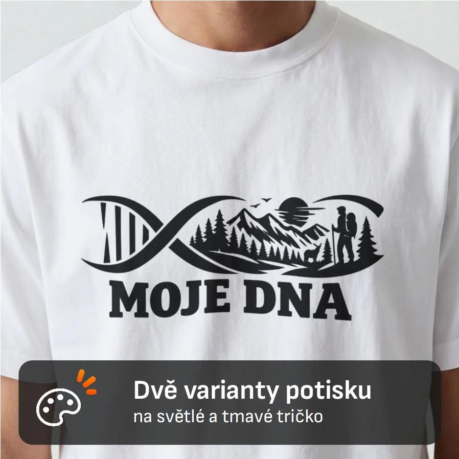 PÁNSKÉ TRIČKO OUTDOOR MOJE DNA s možností dotisku jména, čísla, obrázku