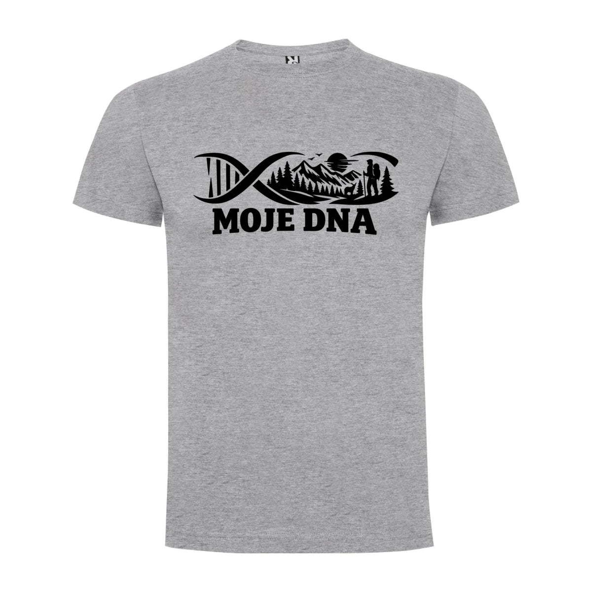 PÁNSKÉ TRIČKO OUTDOOR MOJE DNA s možností dotisku jména, čísla, obrázku jen motiv dopředu Melír