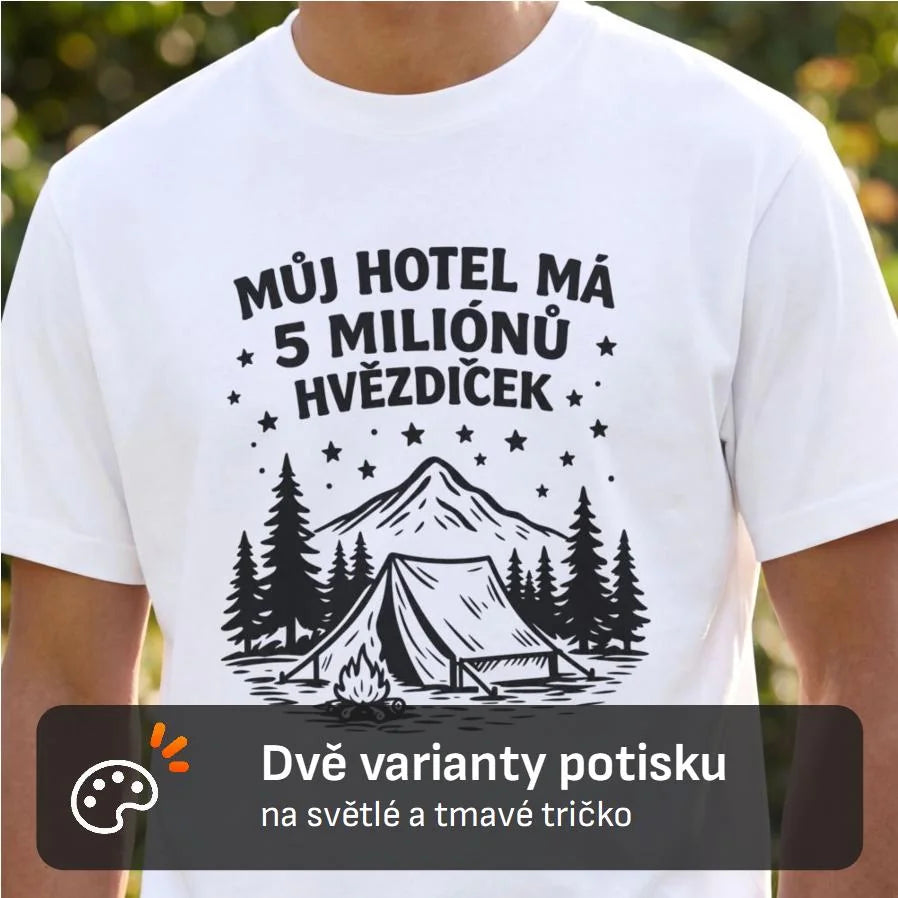 PÁNSKÉ TRIČKO OUTDOOR MŮJ HOTEL s možností dotisku jména, čísla, obrázku