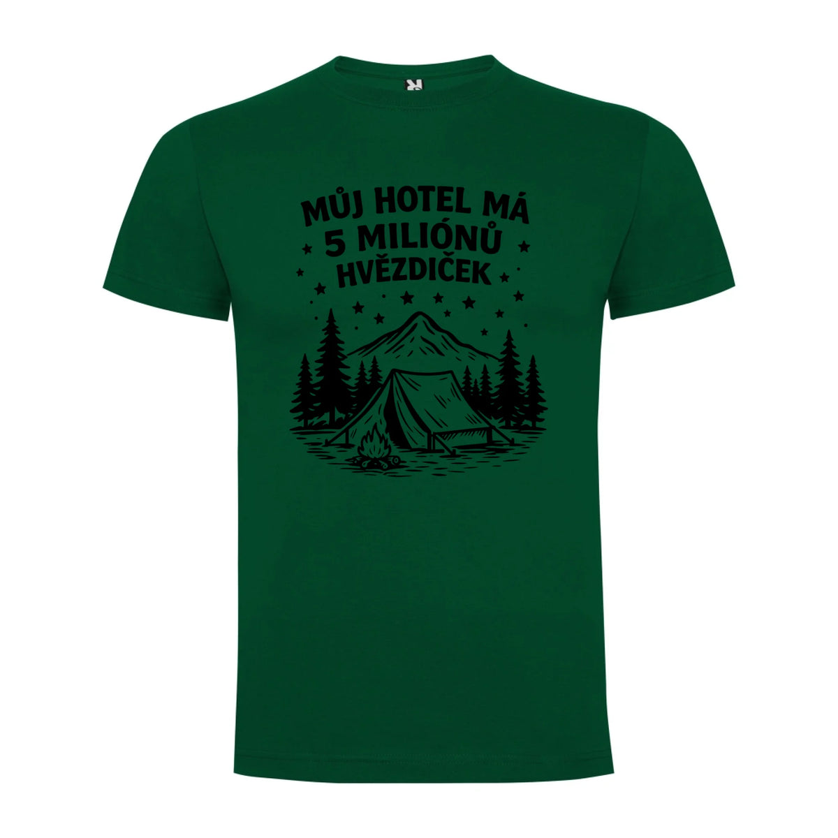 PÁNSKÉ TRIČKO OUTDOOR MŮJ HOTEL s možností dotisku jména, čísla, obrázku jen motiv dopředu Tmavě zelená