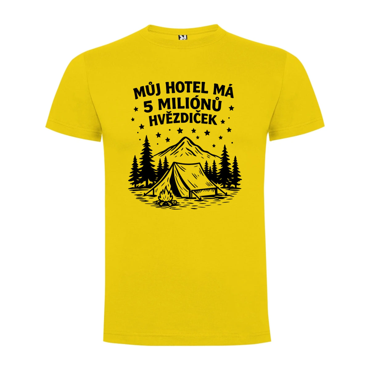 PÁNSKÉ TRIČKO OUTDOOR MŮJ HOTEL s možností dotisku jména, čísla, obrázku jen motiv dopředu Žlutá
