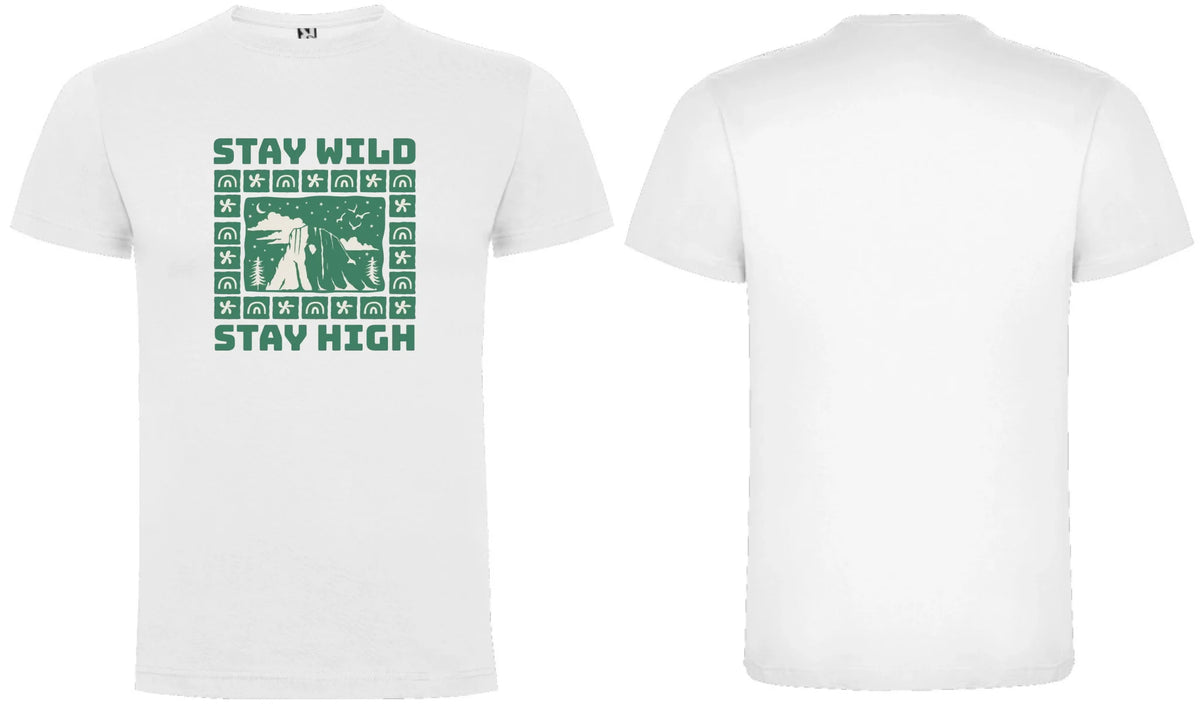 PÁNSKÉ TRIČKO STAY WILD s možností dotisku jména, čísla, obrázku motiv dopředu a na záda vlastní potisk Bílá