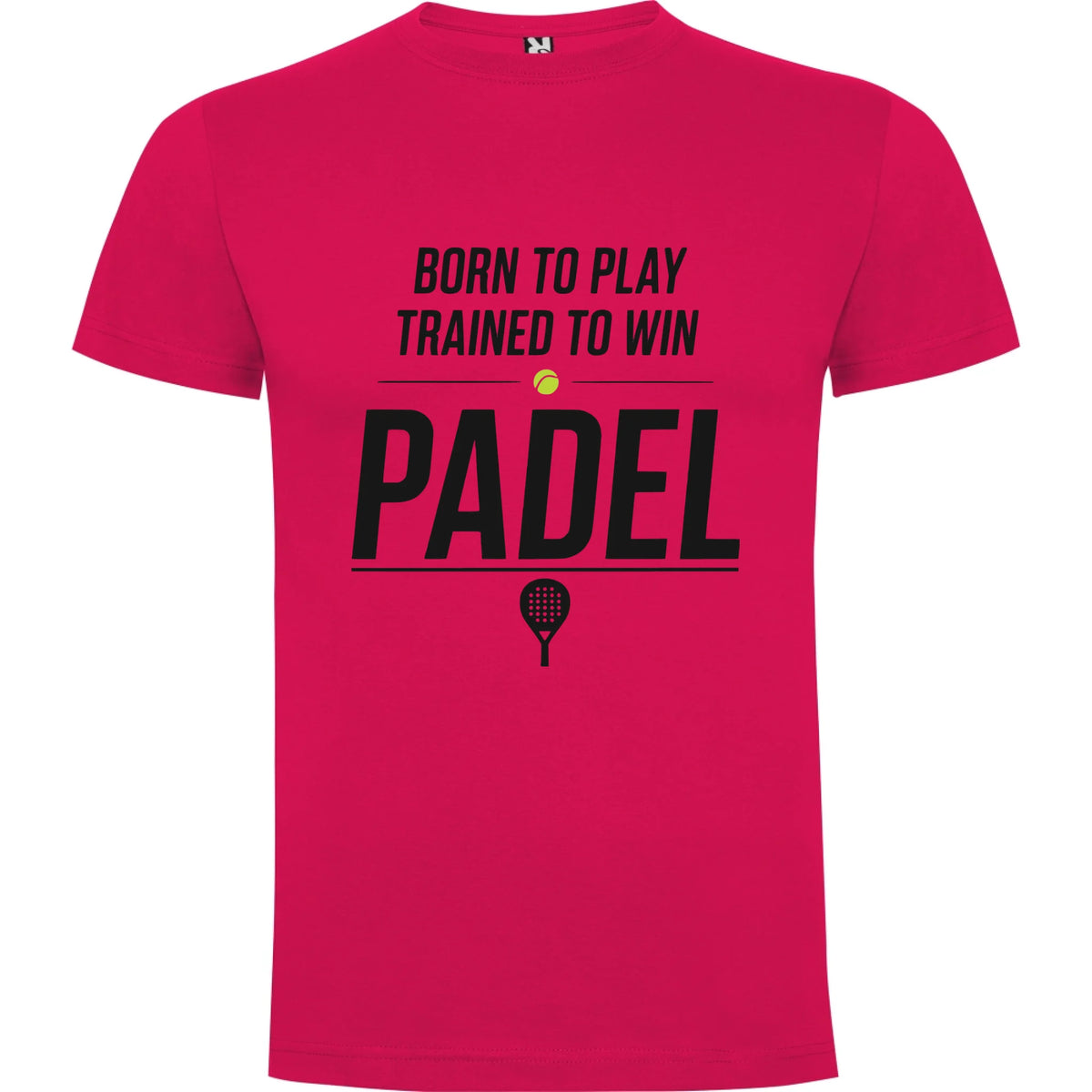 PÁNSKÉ TRIČKO PADEL BORN TO PLAY, TRAINED TO WIN s možností personalizace jen motiv dopředu Růže