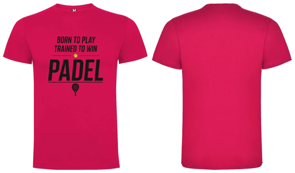 PÁNSKÉ TRIČKO PADEL BORN TO PLAY, TRAINED TO WIN s možností personalizace motiv dopředu a na záda vlastní potisk Růže
