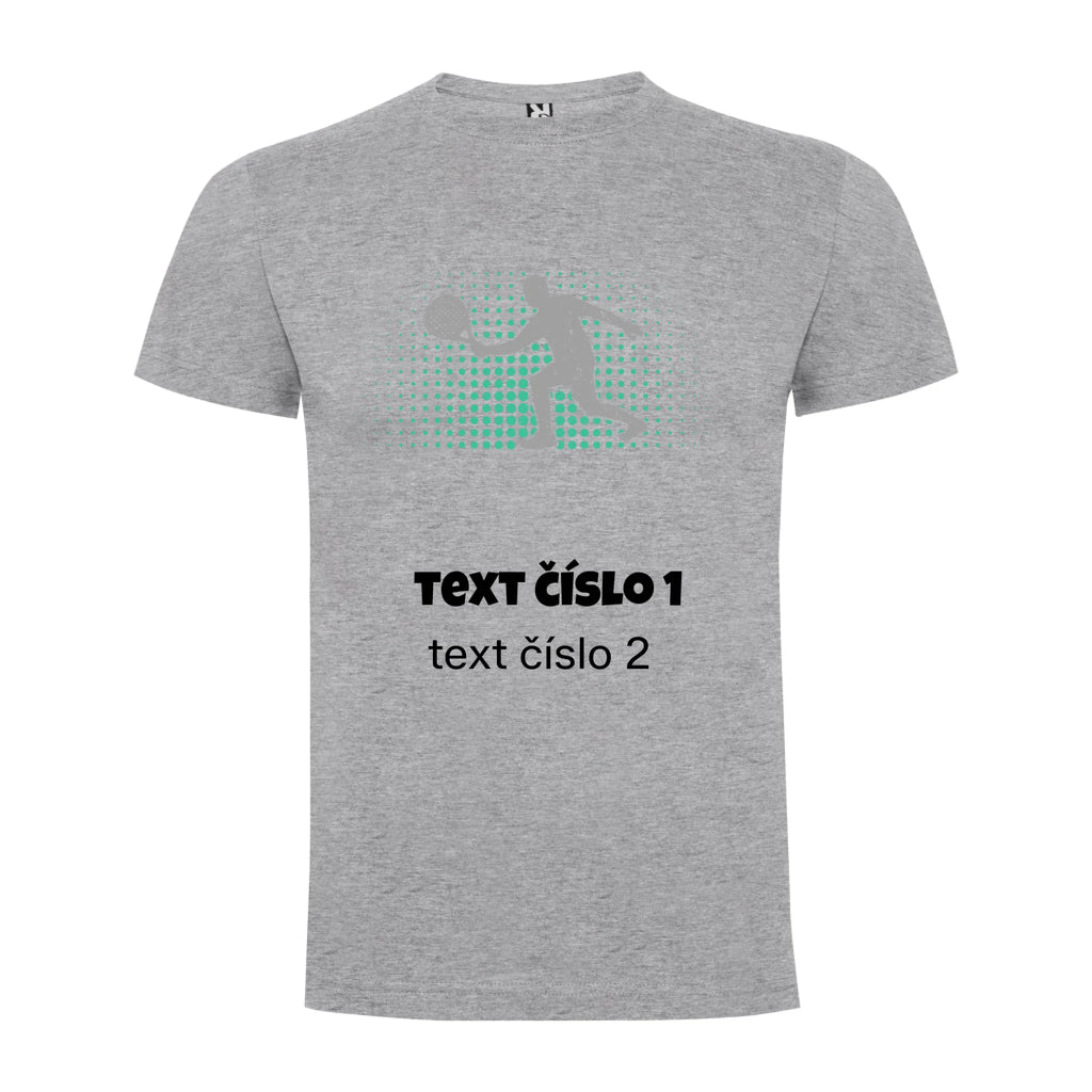 PÁNSKÉ TRIČKO s motivem PADEL (výběr z 10+ obrázků, možnost doplnit vlastní texty)