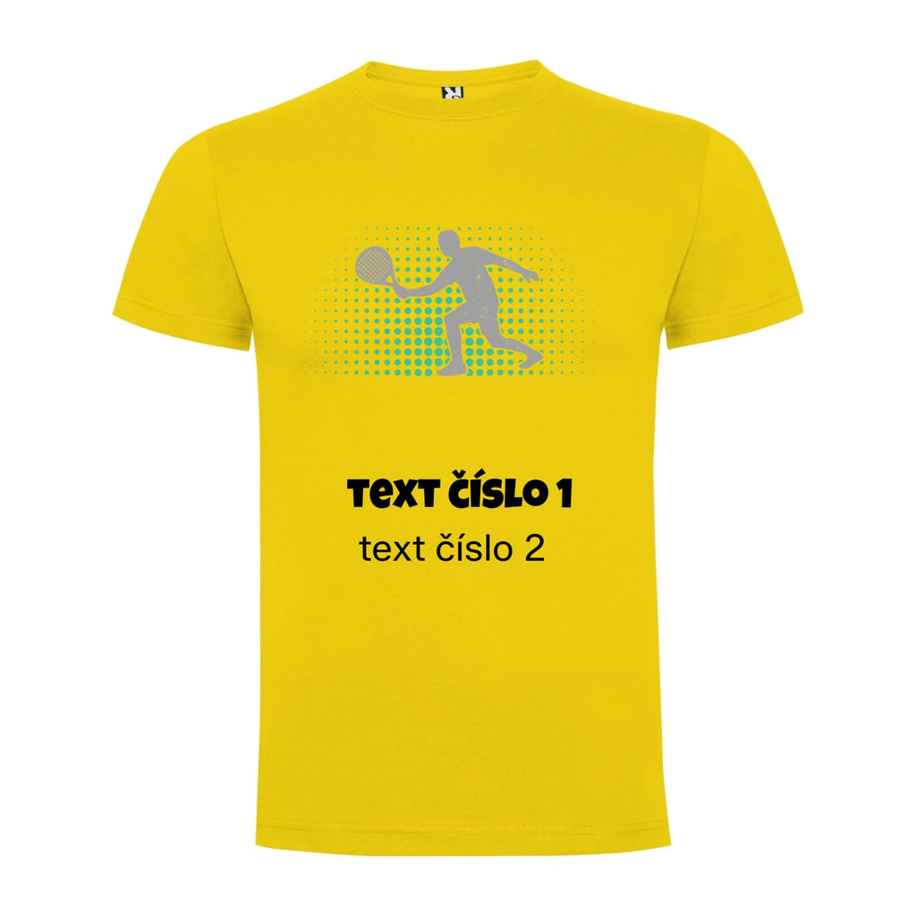 PÁNSKÉ TRIČKO s motivem PADEL (výběr z 10+ obrázků, možnost doplnit vlastní texty)