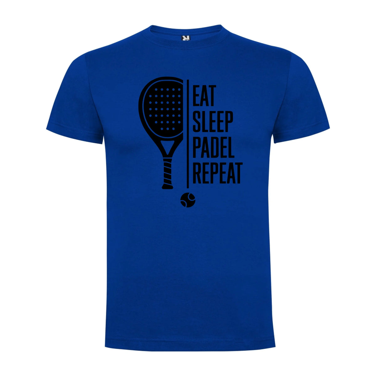 PÁNSKÉ TRIČKO PADEL EAT SLEEP REPEAT s možností personalizace jen motiv dopředu Modrá