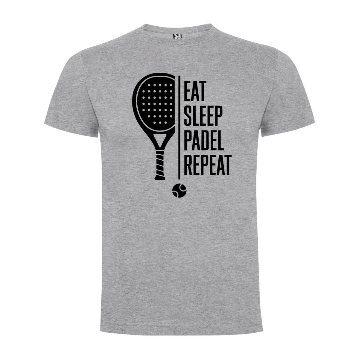 PÁNSKÉ TRIČKO PADEL EAT SLEEP REPEAT s možností personalizace jen motiv dopředu Melír