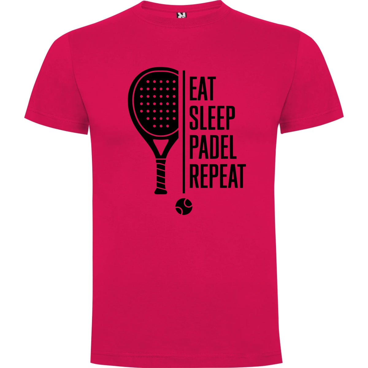 PÁNSKÉ TRIČKO PADEL EAT SLEEP REPEAT s možností personalizace jen motiv dopředu Růže