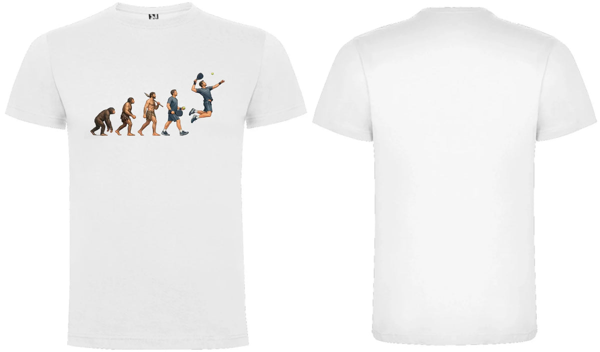 PÁNSKÉ TRIČKO PADEL EVOLUCE s možností personalizace motiv dopředu a na záda vlastní potisk Bílá