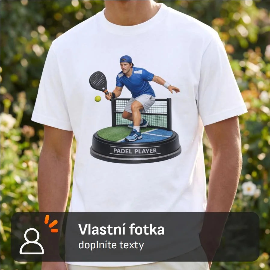 PÁNSKÉ TRIČKO PADEL s vlastní fotkou