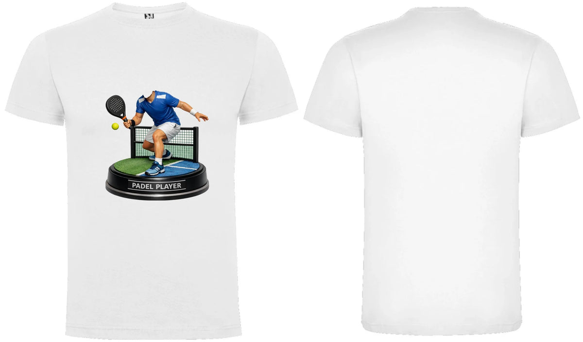 PÁNSKÉ TRIČKO PADEL s vlastní fotkou motiv dopředu a na záda vlastní potisk Bílá