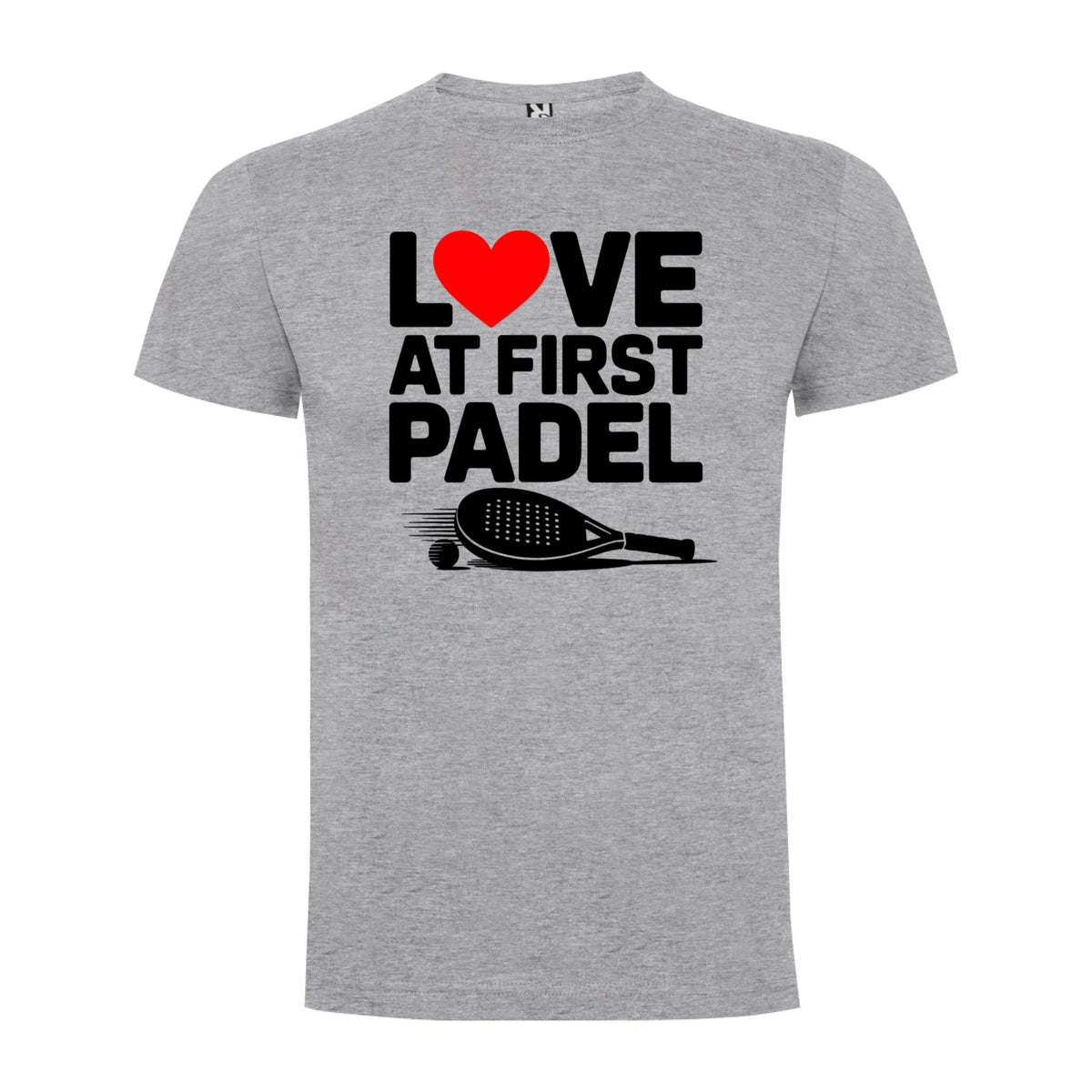PÁNSKÉ TRIČKO LOVE AT FIRST PADEL s možností dotisku jména, čísla, obrázku jen motiv dopředu Melír