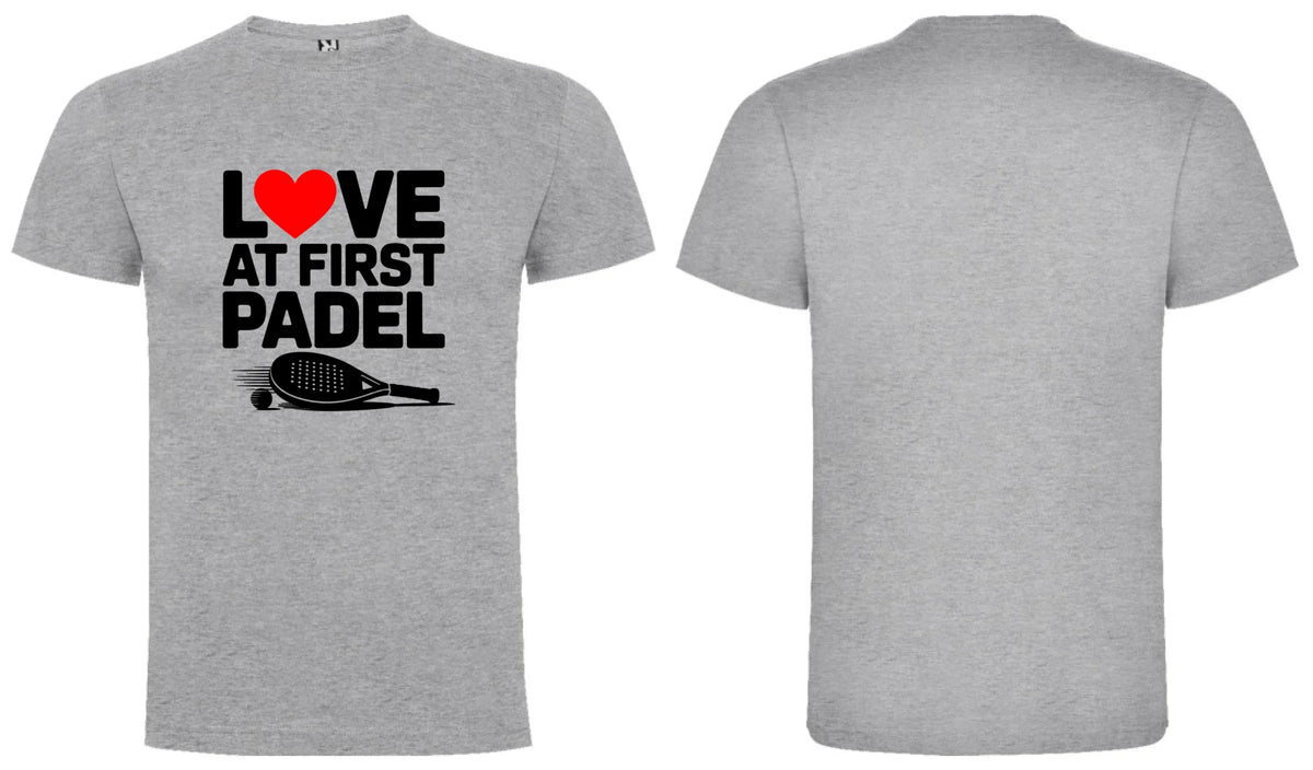 PÁNSKÉ TRIČKO LOVE AT FIRST PADEL s možností dotisku jména, čísla, obrázku motiv dopředu a na záda vlastní potisk Melír