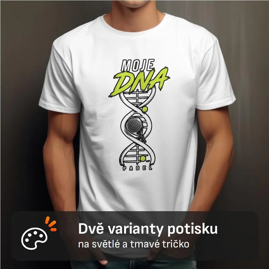 PÁNSKÉ TRIČKO PADEL MOJE DNA s možností dotisku jména, čísla, obrázku