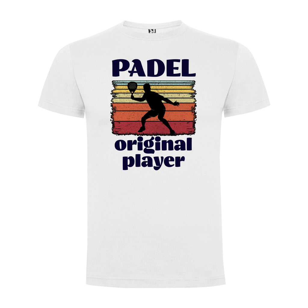 PÁNSKÉ TRIČKO PADEL ORIGINAL PLAYER s možností personalizace jen motiv dopředu Bílá