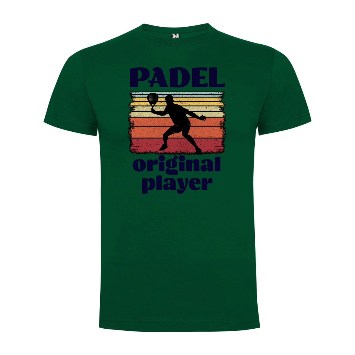 PÁNSKÉ TRIČKO PADEL ORIGINAL PLAYER s možností personalizace jen motiv dopředu Tmavě zelená