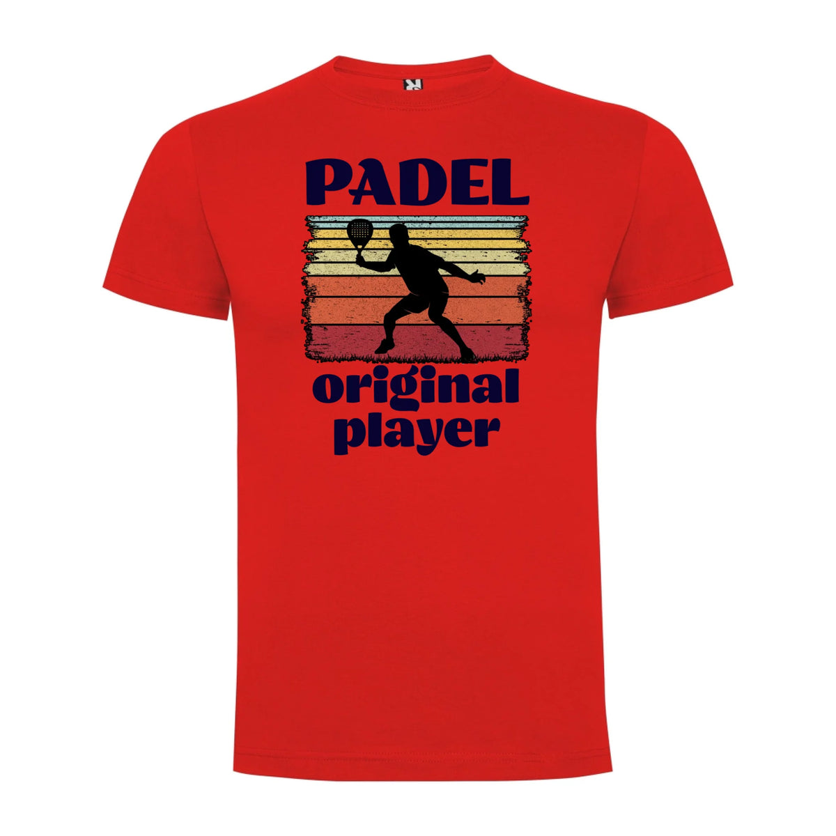 PÁNSKÉ TRIČKO PADEL ORIGINAL PLAYER s možností personalizace jen motiv dopředu Červená