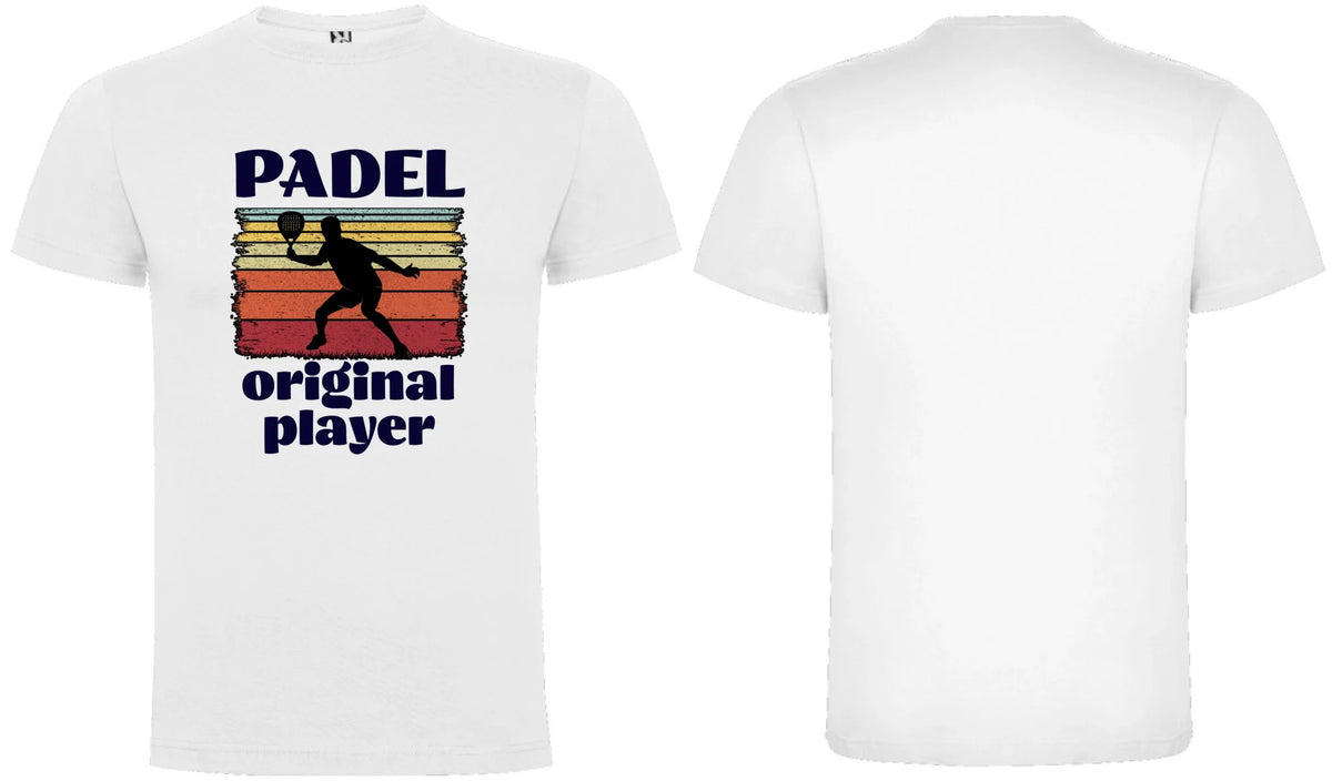 PÁNSKÉ TRIČKO PADEL ORIGINAL PLAYER s možností personalizace motiv dopředu a na záda vlastní potisk Bílá