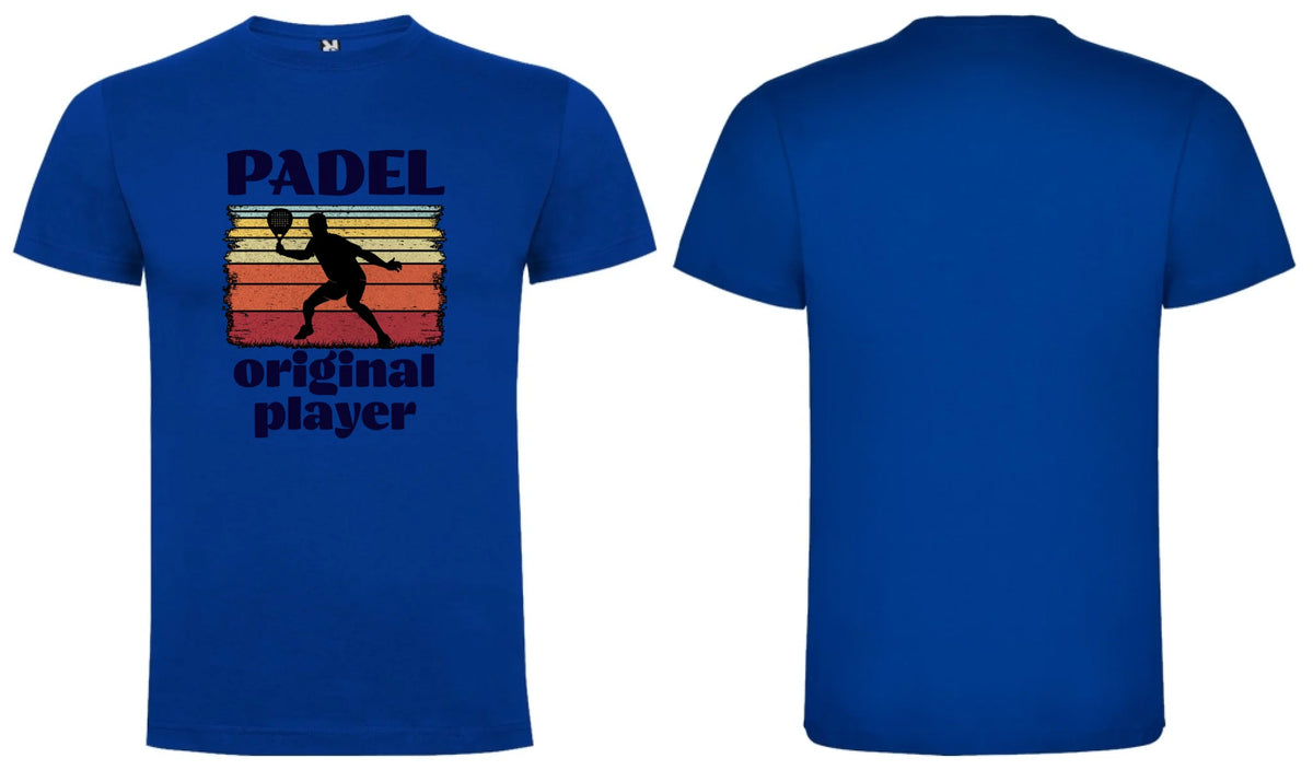 PÁNSKÉ TRIČKO PADEL ORIGINAL PLAYER s možností personalizace motiv dopředu a na záda vlastní potisk Modrá